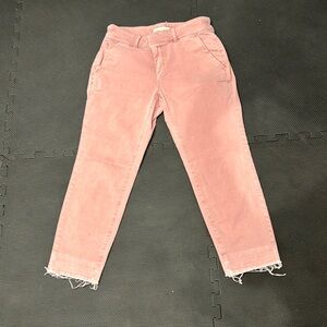 LOFT frayed hem pink pants size 4P